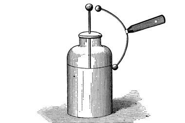 Illustration of a Leyden jar