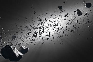 Meteors and space dust - illustration