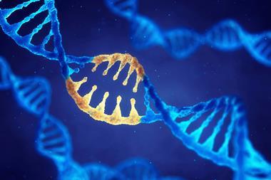 3d illustration of double helix DNA with modifications